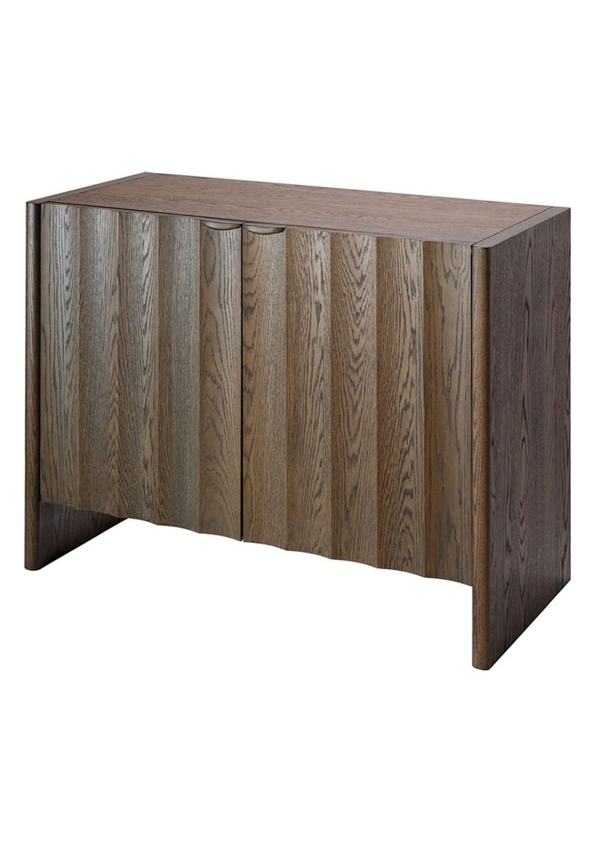 Finley Fluted Two Door Cabinet in Brown