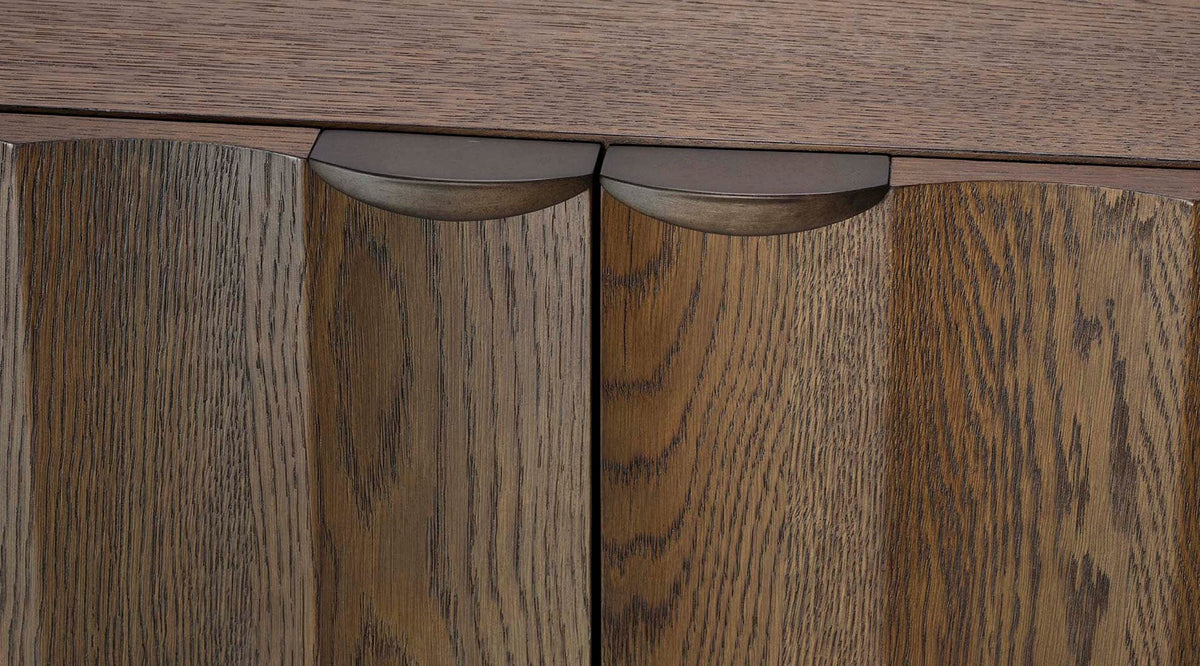 Finley Fluted Two Door Cabinet in Brown