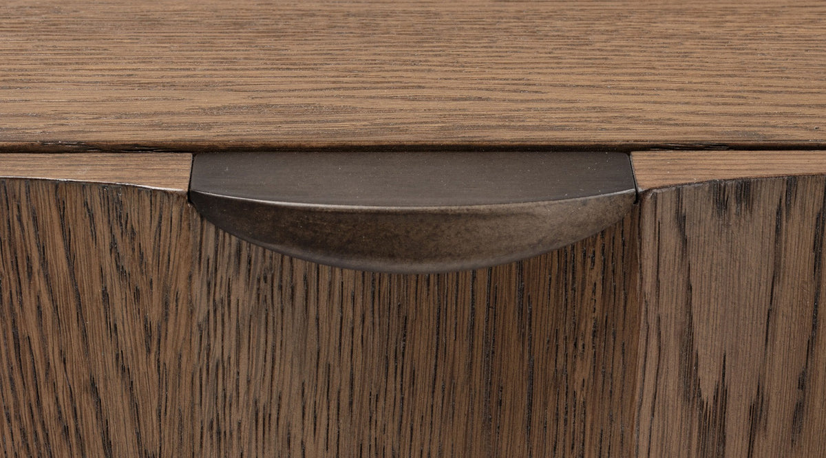 Finley Small Fluted Nightstand in Brown
