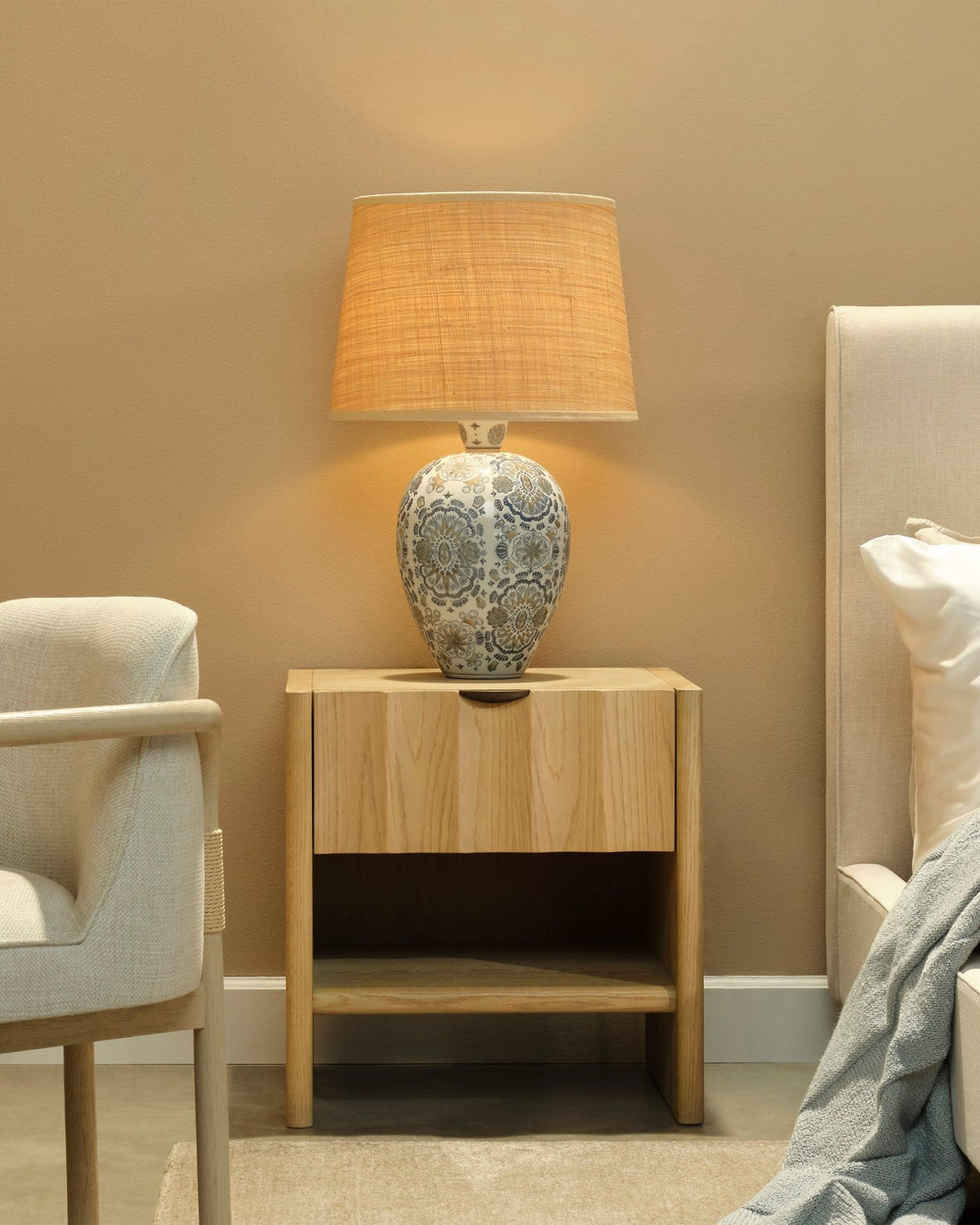 Finley Small Fluted Nightstand in Natural