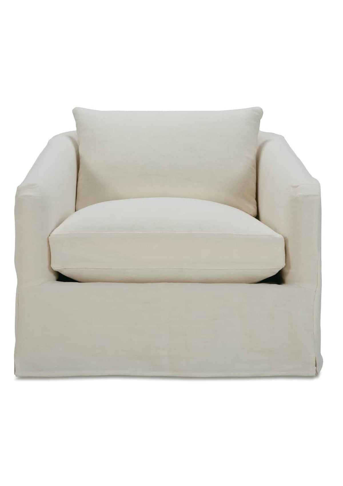 Florence Slipcovered Swivel Chair