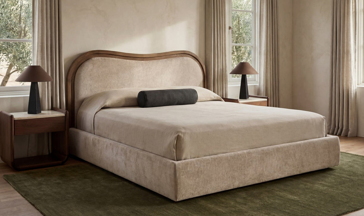 Camilla King Bed - Oat