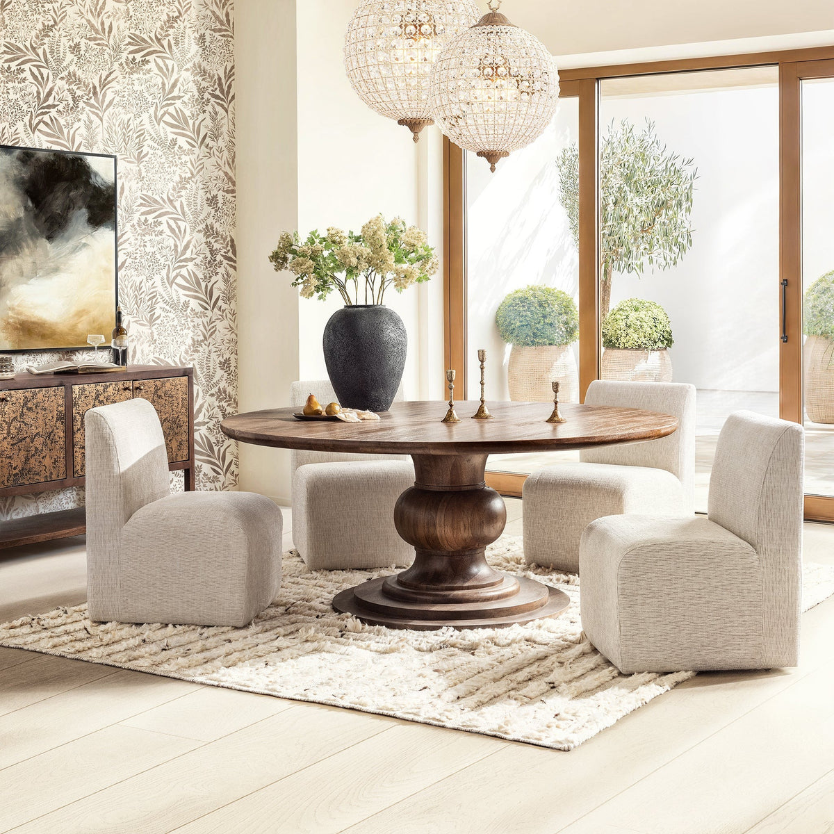 Hera Round Dining Table - 72"