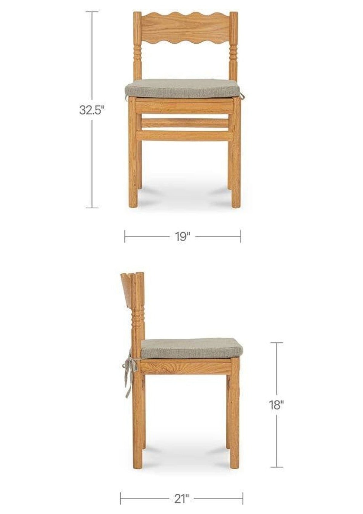 Sai Dining Chair - Set of Two - Natural