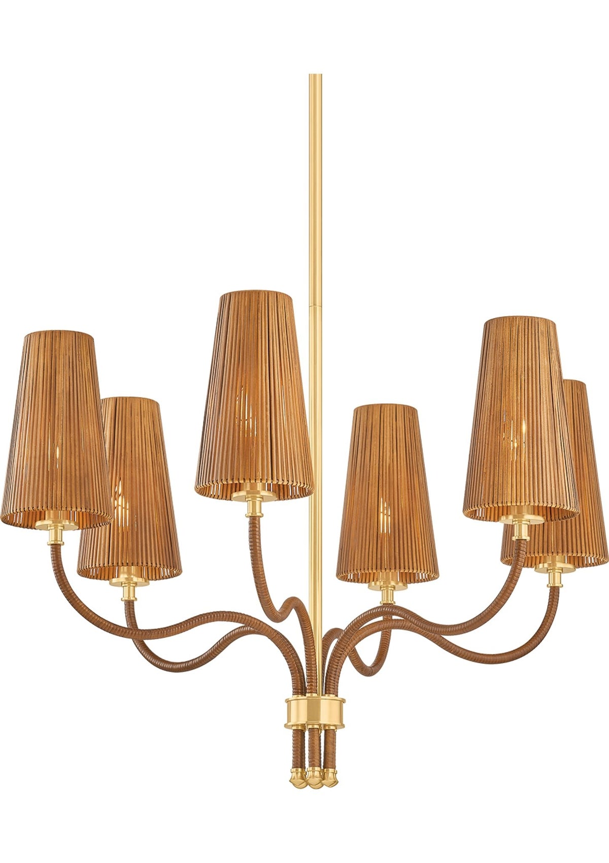 Atwood Chandelier in Aged Brass