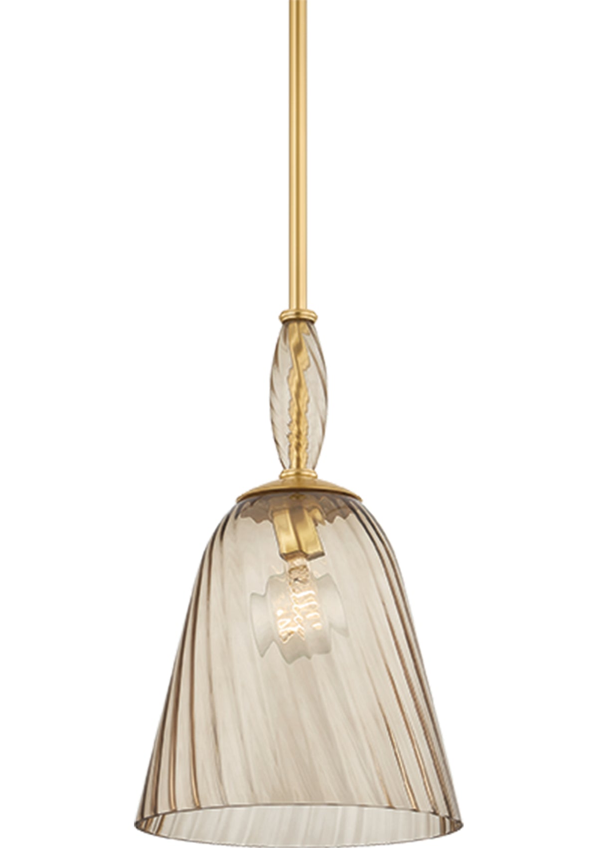 Bleecker Pendant – 11" W in Aged Brass