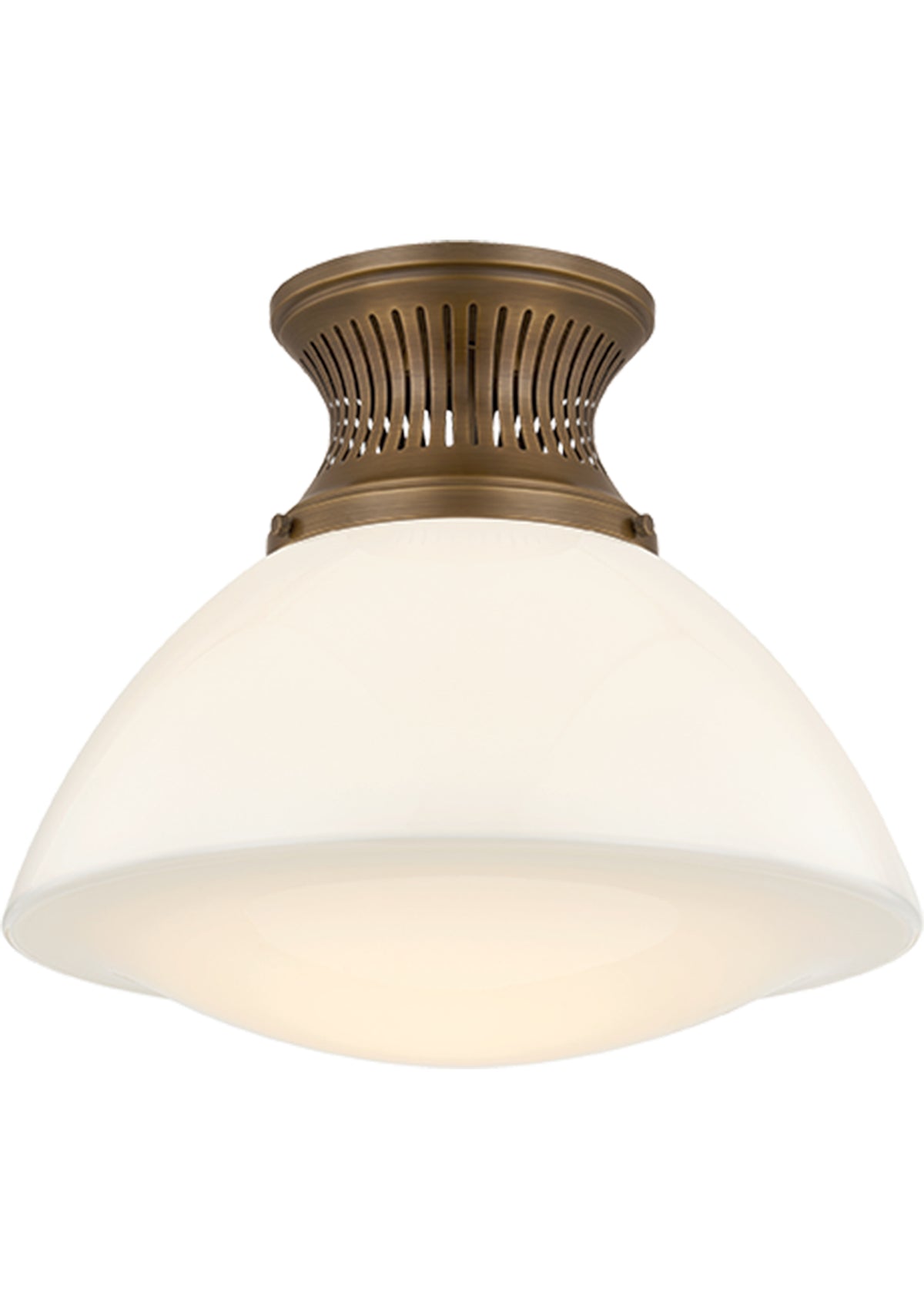 Bruceville Flush Mount – 16" W in Historic Bronze