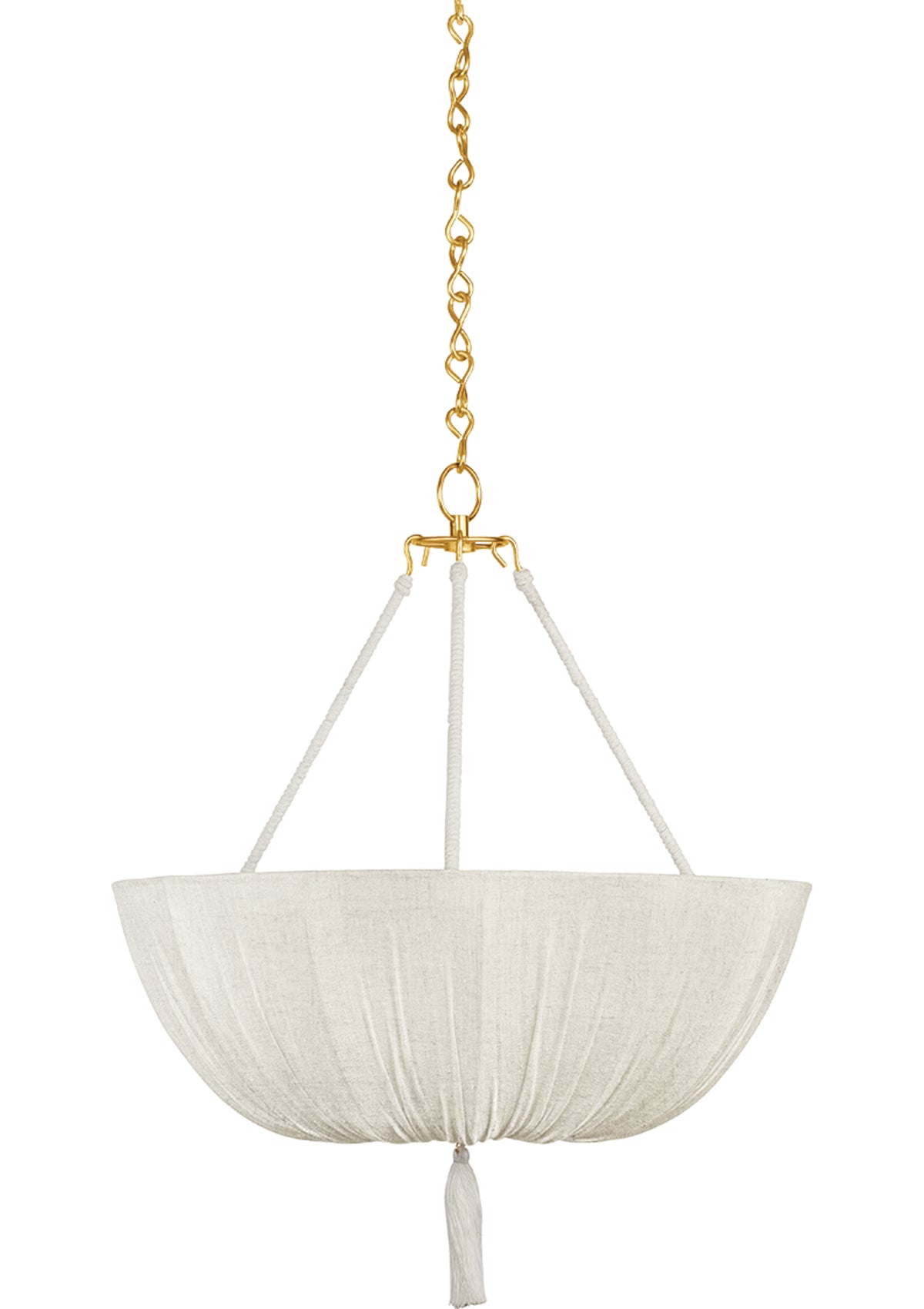 Carolina Pendant – 22" W in Aged Brass