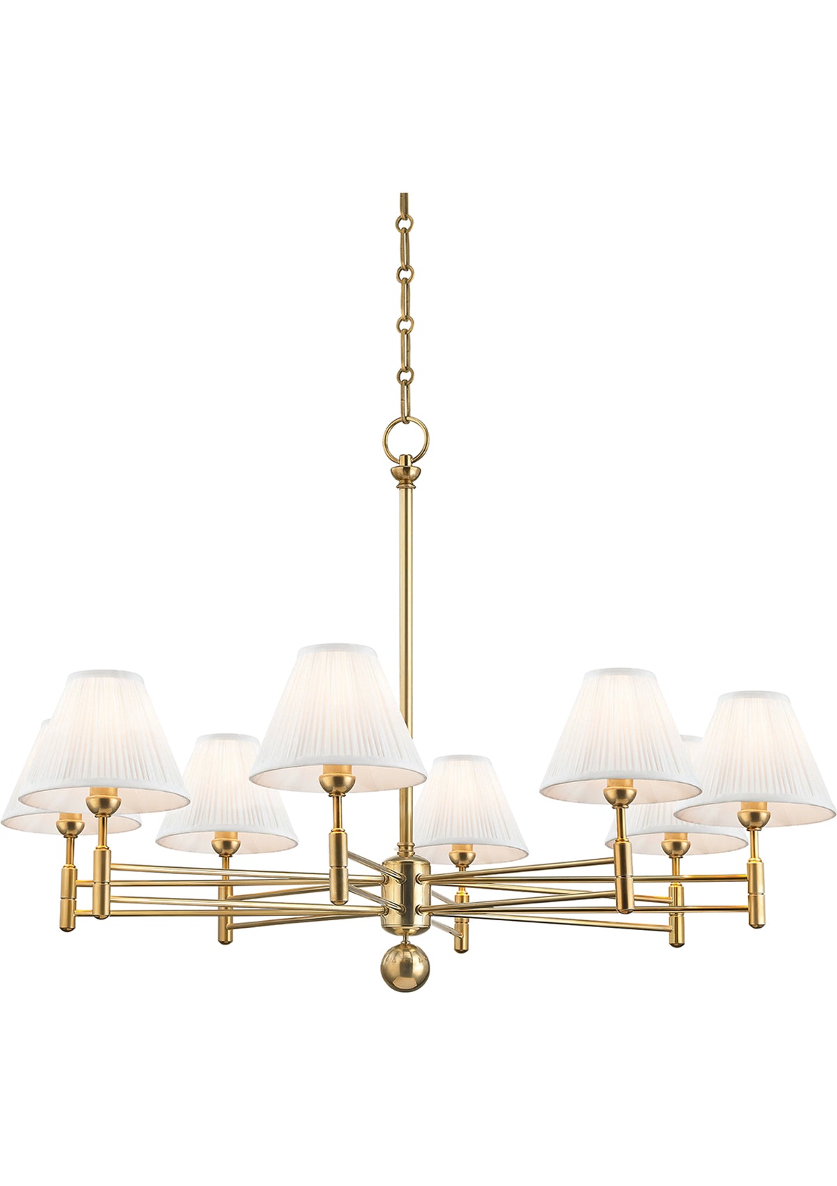 Classic No.1 Chandelier in Aged Brass