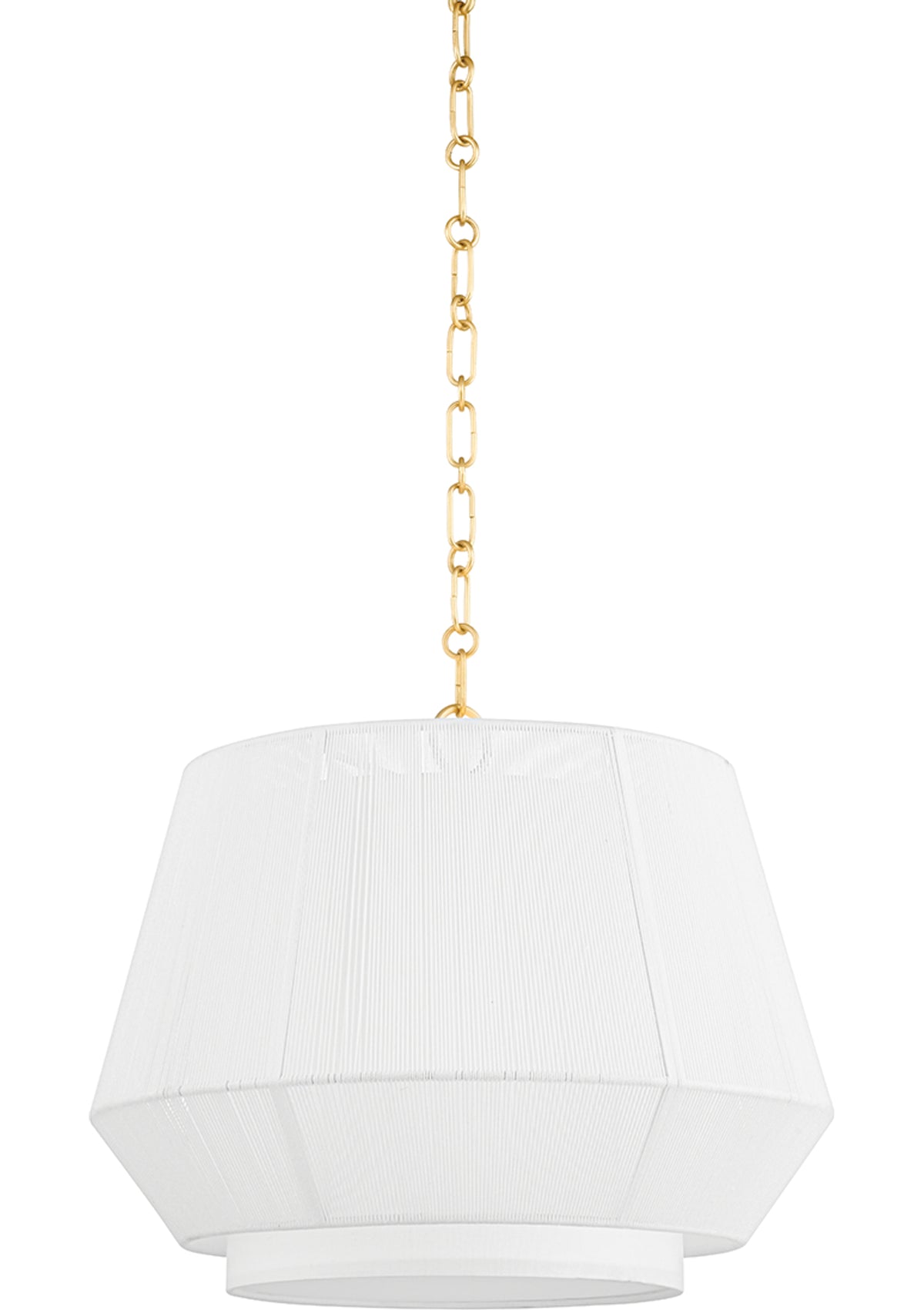 Debi Pendant – 18" W in Aged Brass