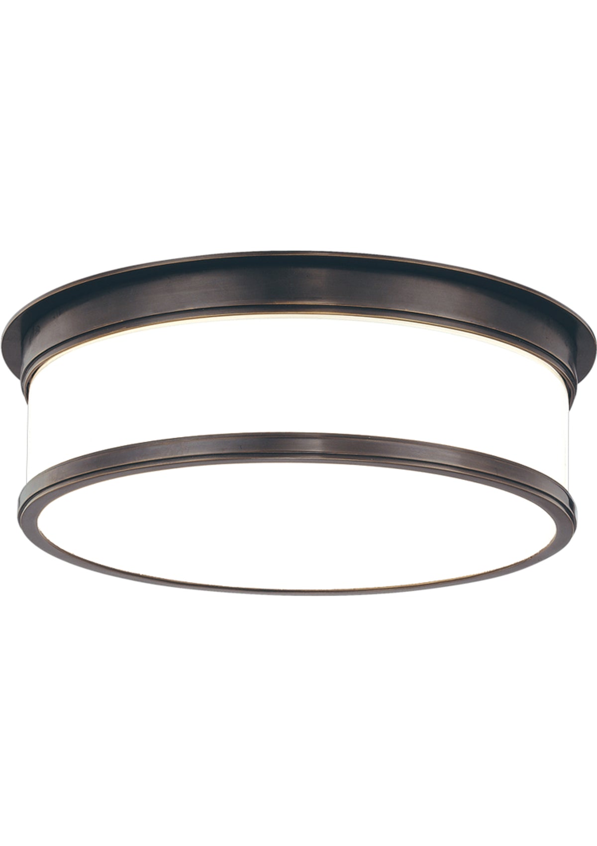 Geneva Flush Mount in Aged Brass