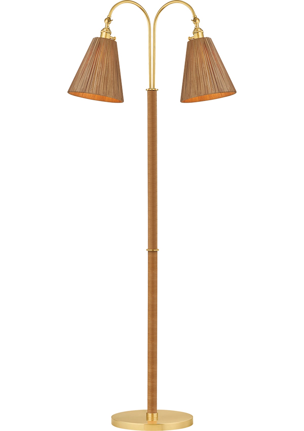 Ruthin Floor Lamp in Aged Brass