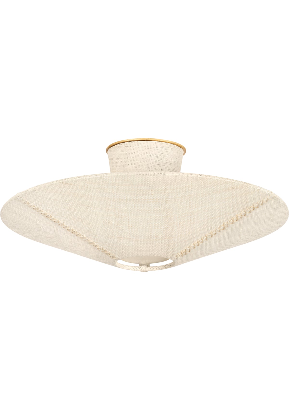 Salisbury Mills Semi Flush in Gold Leaf