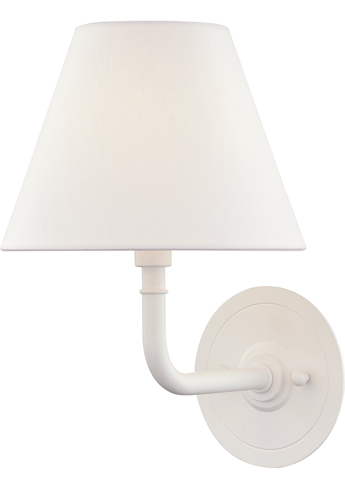 Signature No.1 Wall Sconce – 8" W x 11.25" H in White