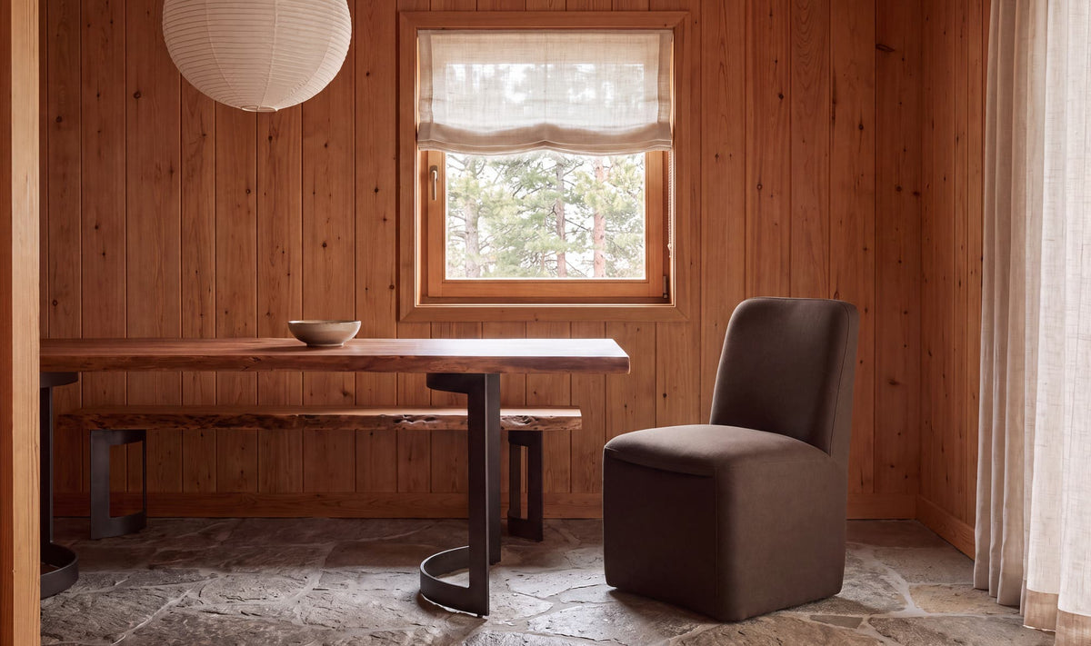 Bent Rolling Dining Chair - Set of Two - Dark Brown
