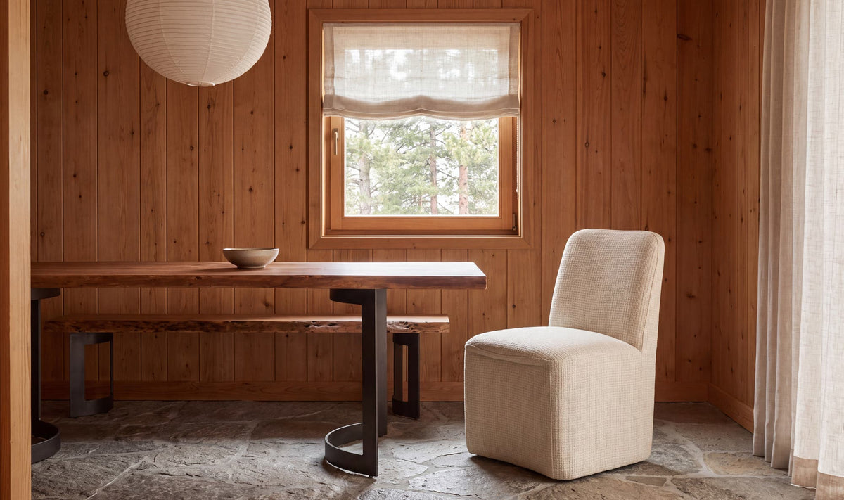 Bent Rolling Dining Chair - Set of Two - Oat
