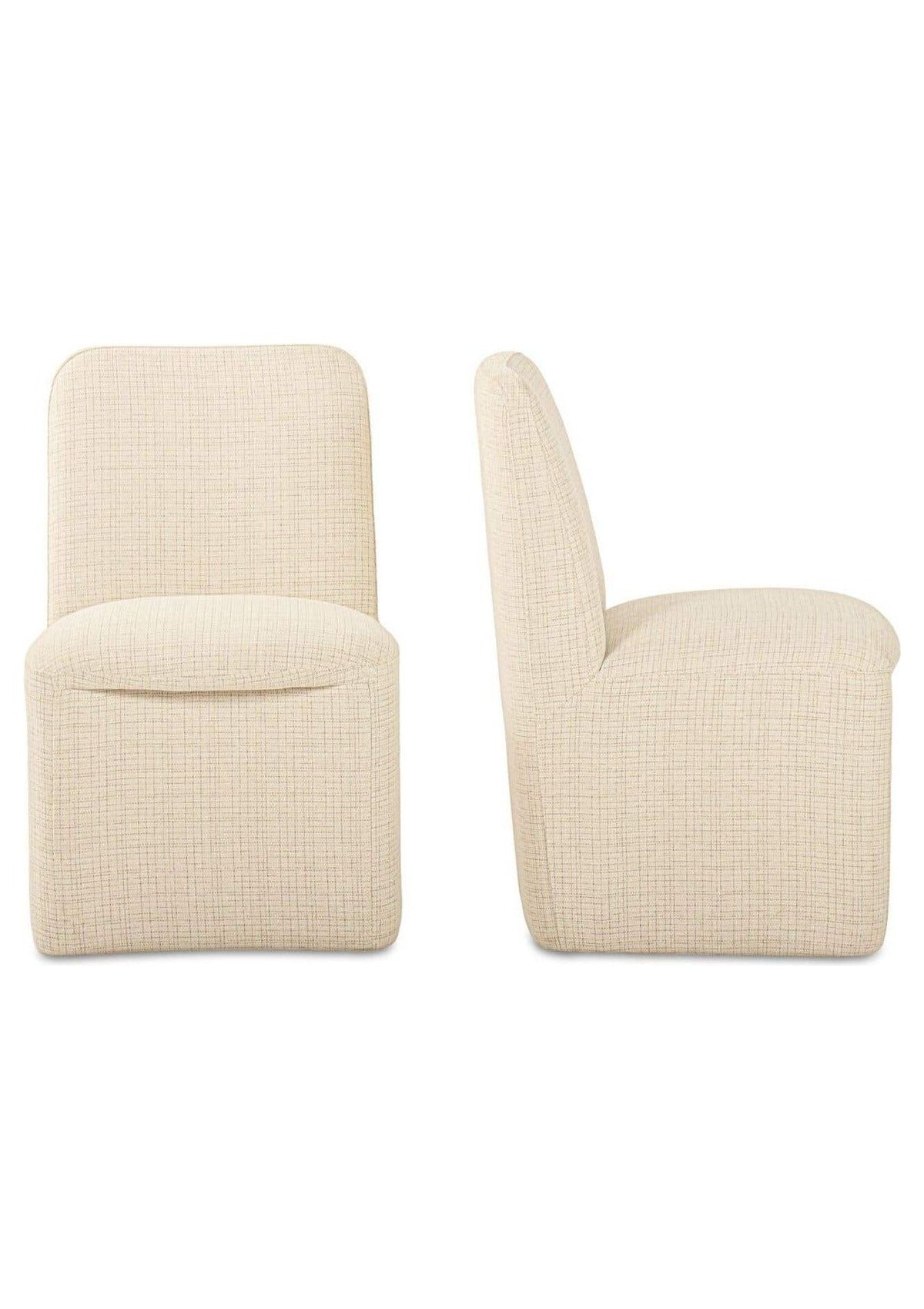 Bent Rolling Dining Chair - Set of Two - Oat