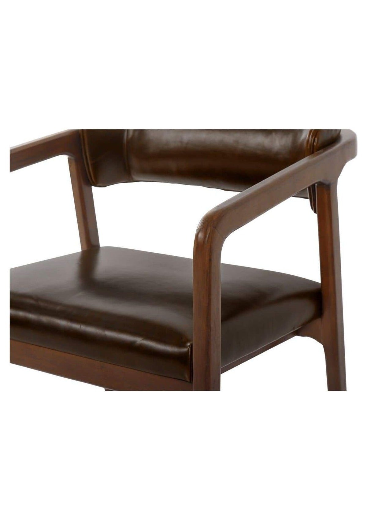 Calder Dining Chair - Dark Brown Leather