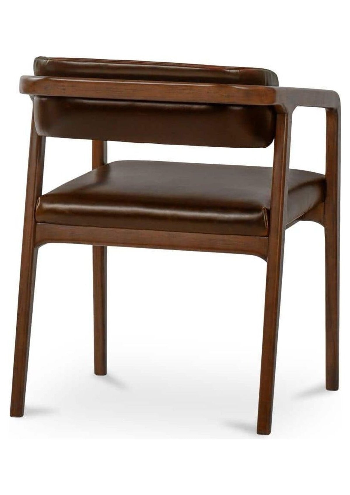 Calder Dining Chair - Dark Brown Leather