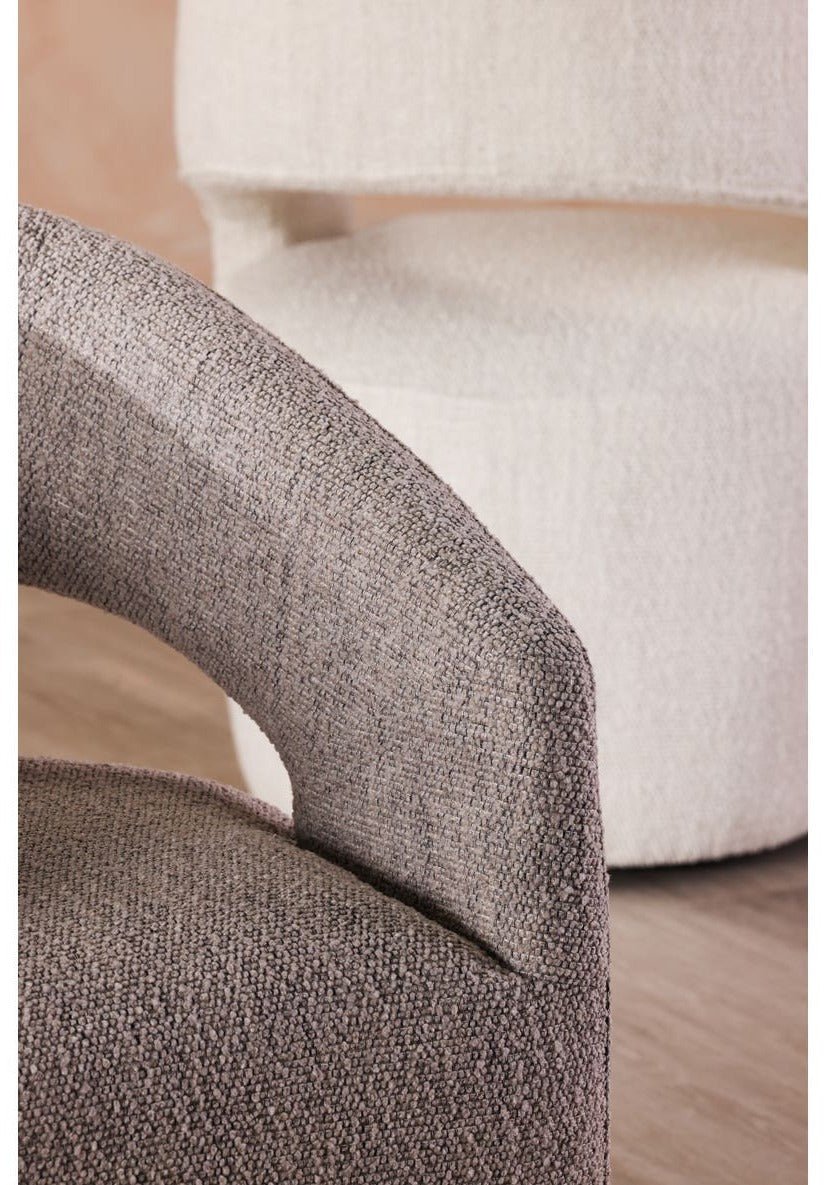 Barrow Rolling Dining Chair - White Mist