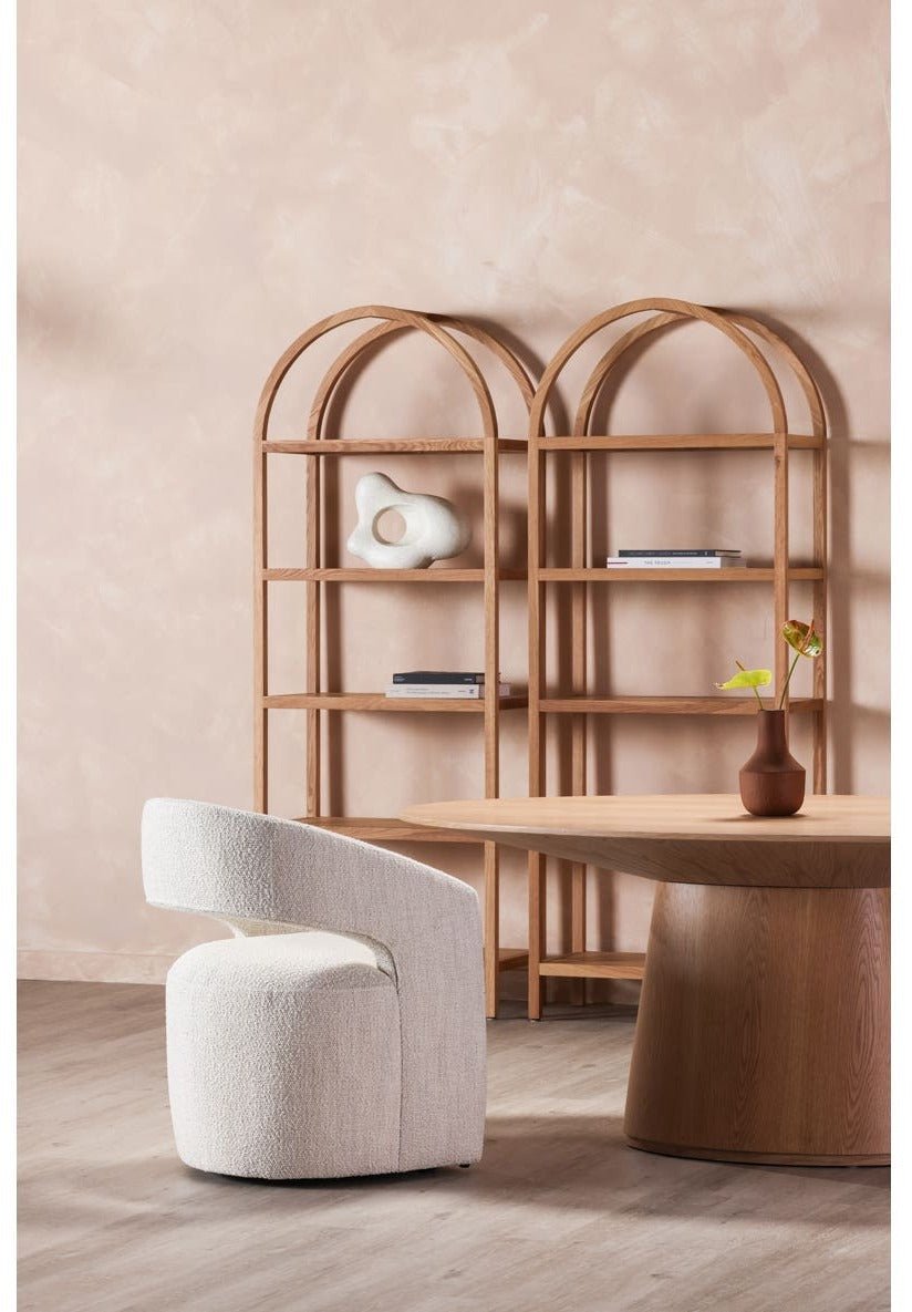 Barrow Rolling Dining Chair - White Mist
