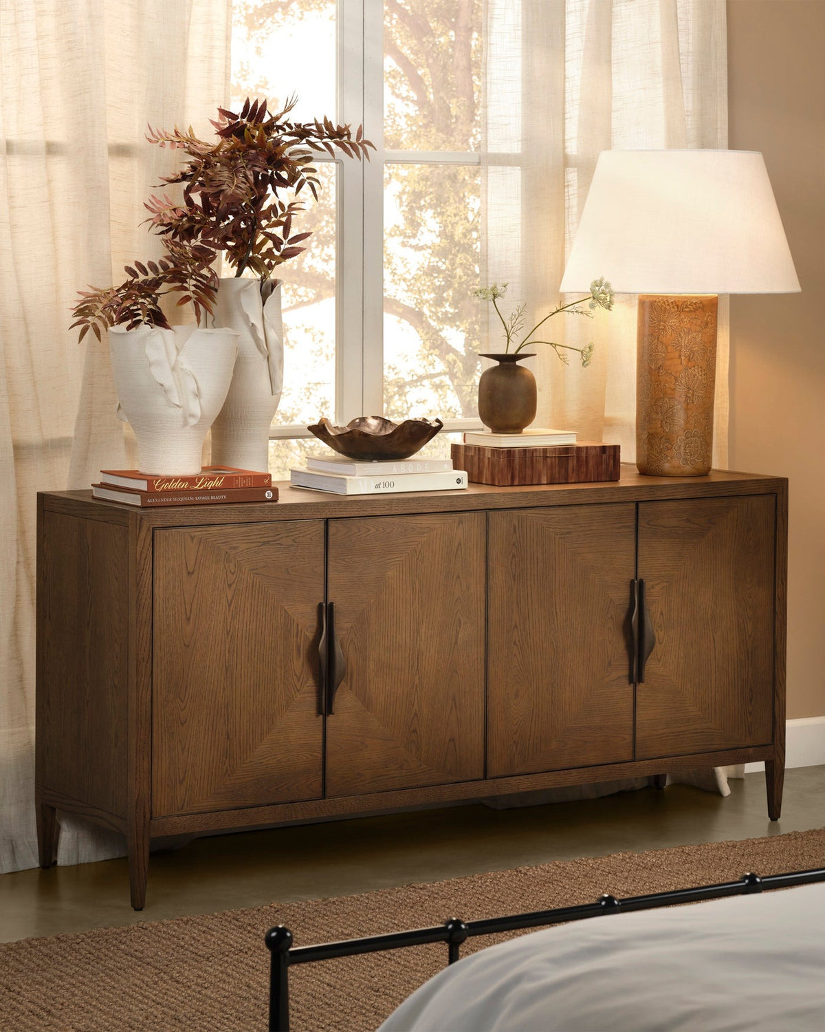 Landmark Four Door Credenza in Brown