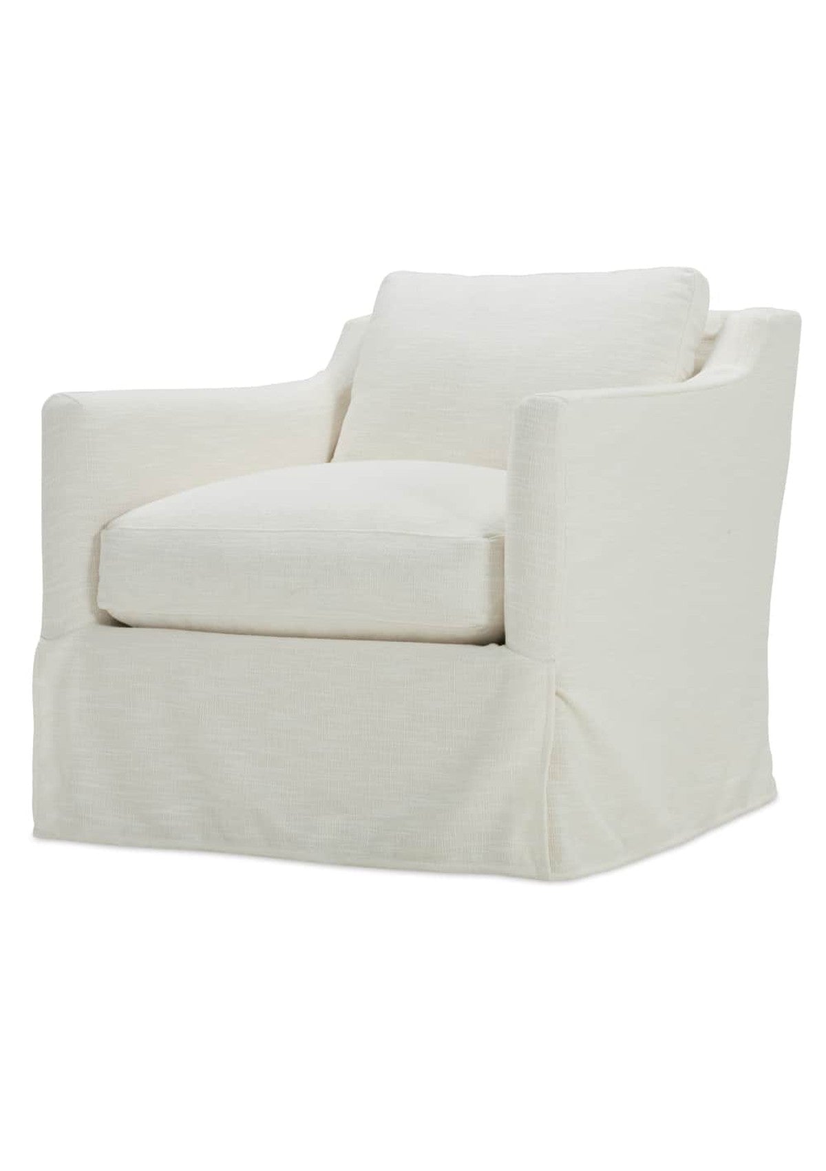 Madeline Slipcovered Swivel Chair