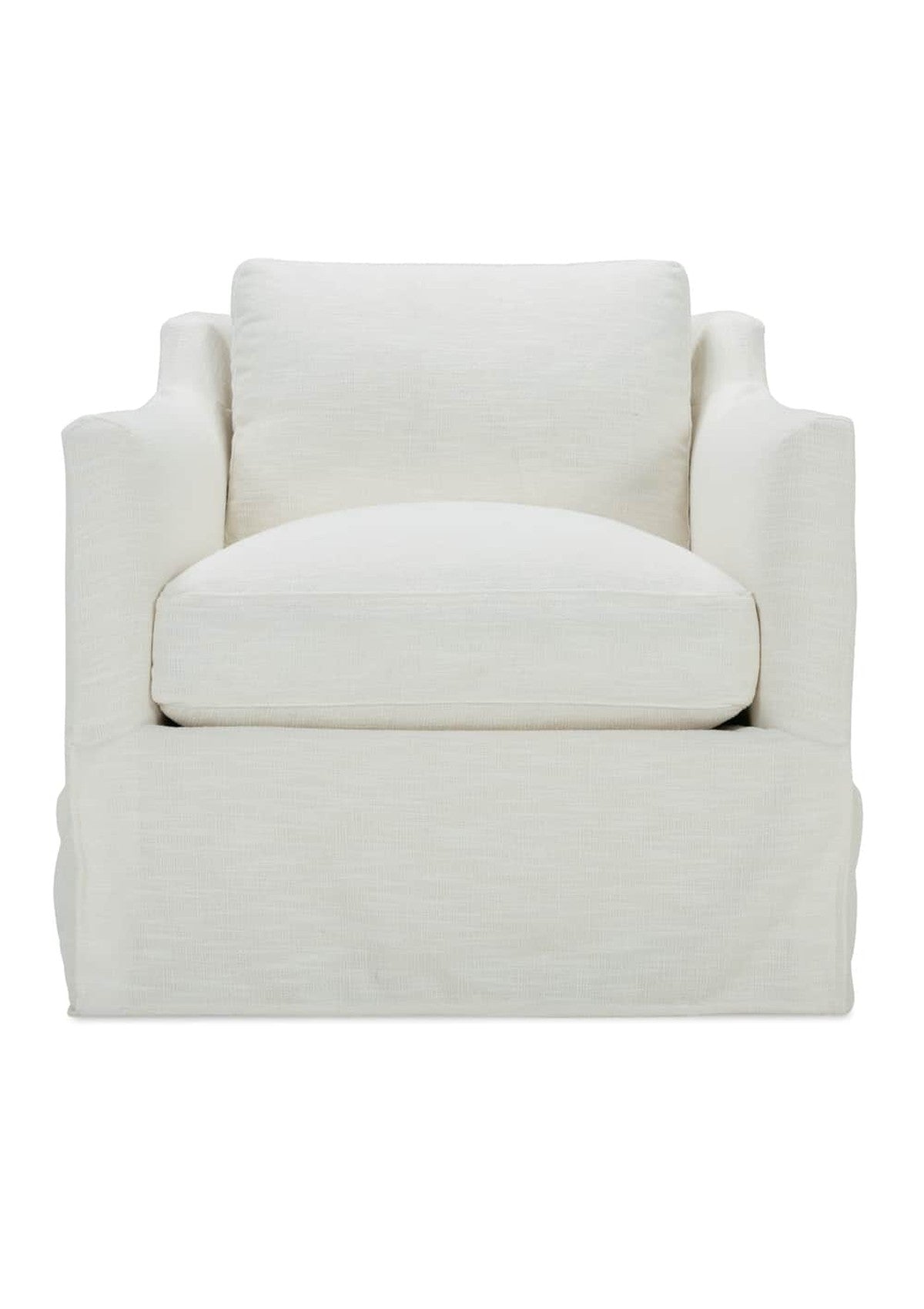 Madeline Slipcovered Swivel Chair