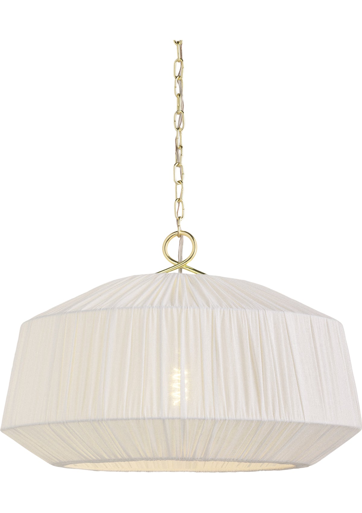 Amanza Pendant – 24" W in Aged Brass