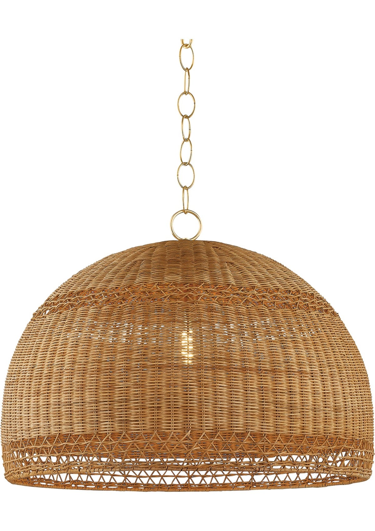 April Pendant in Aged Brass