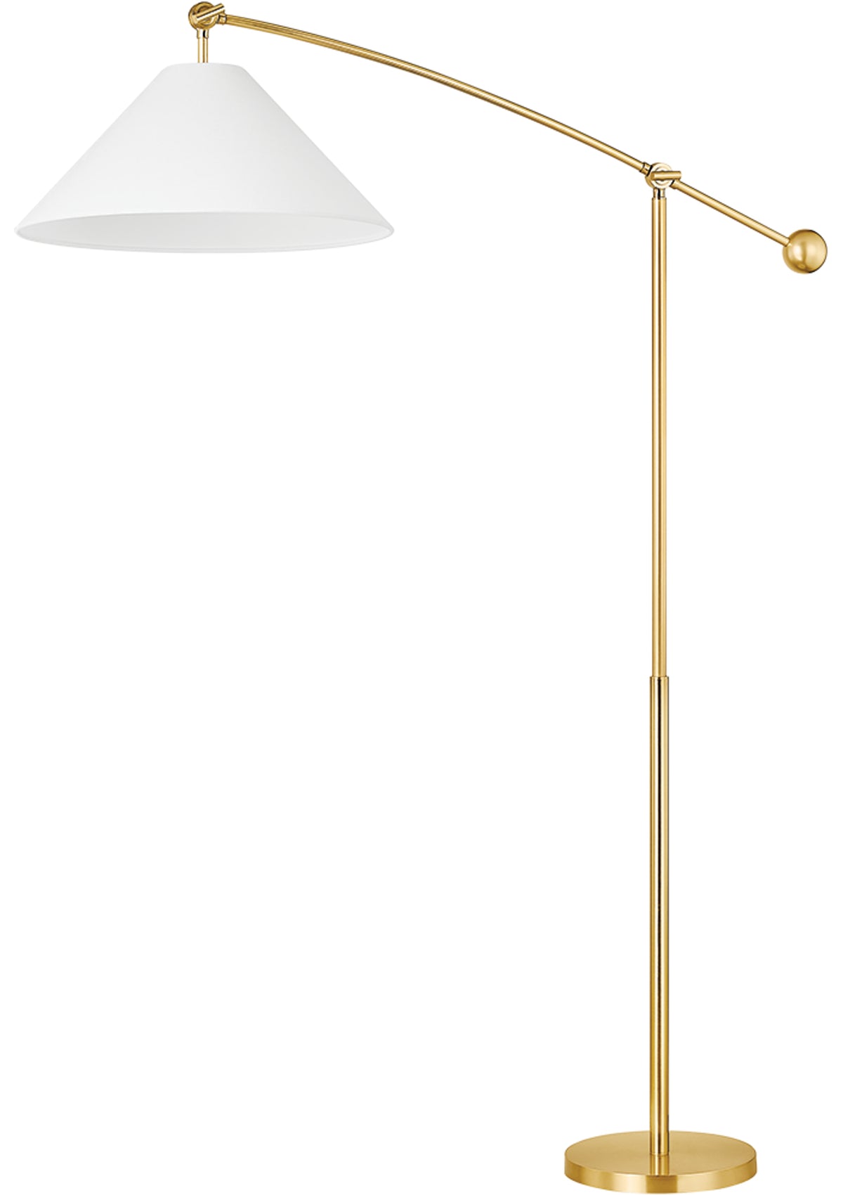 Birdie Floor Lamp in Aged Brass
