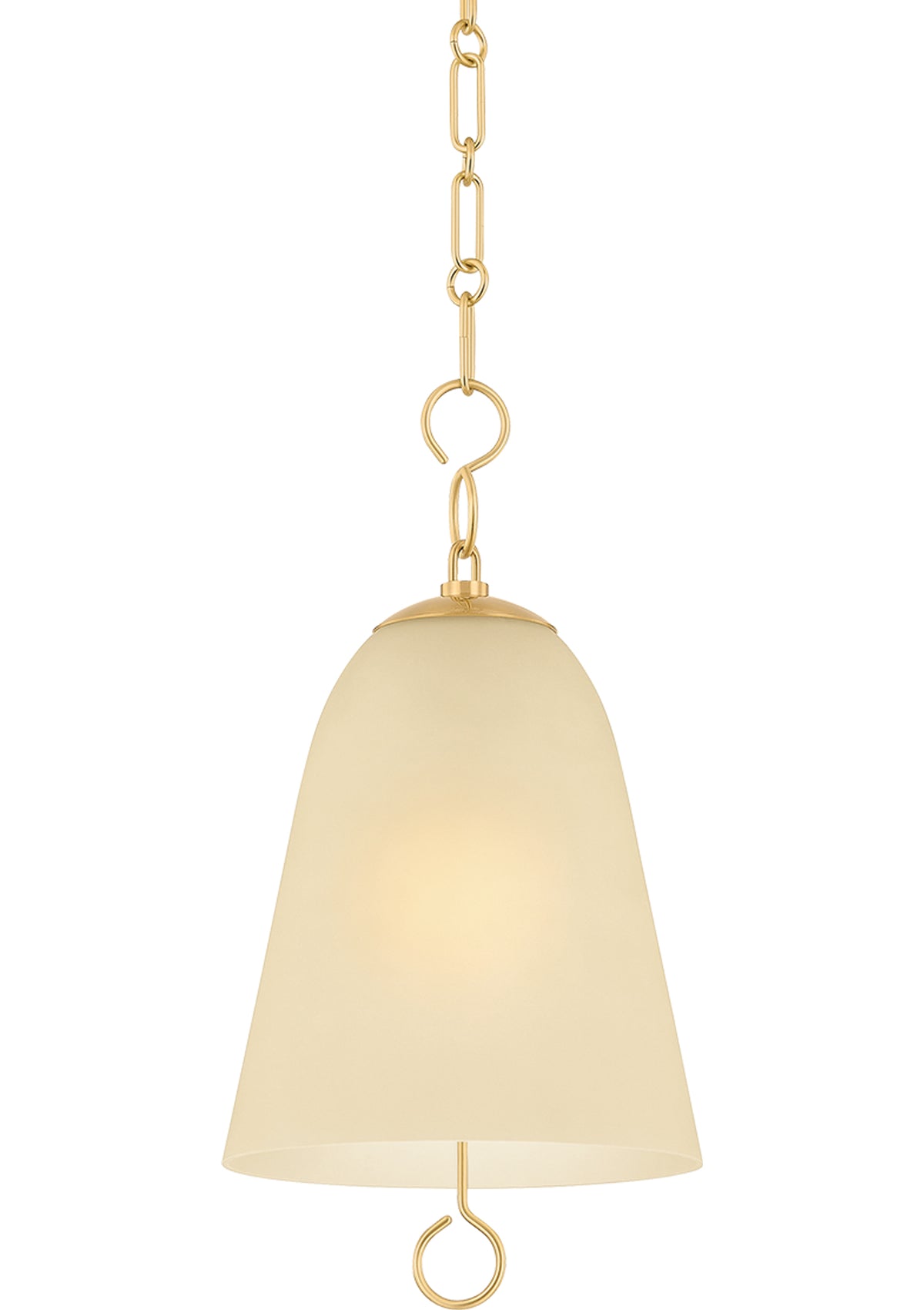 Christine Pendant – 14" W in Aged Brass