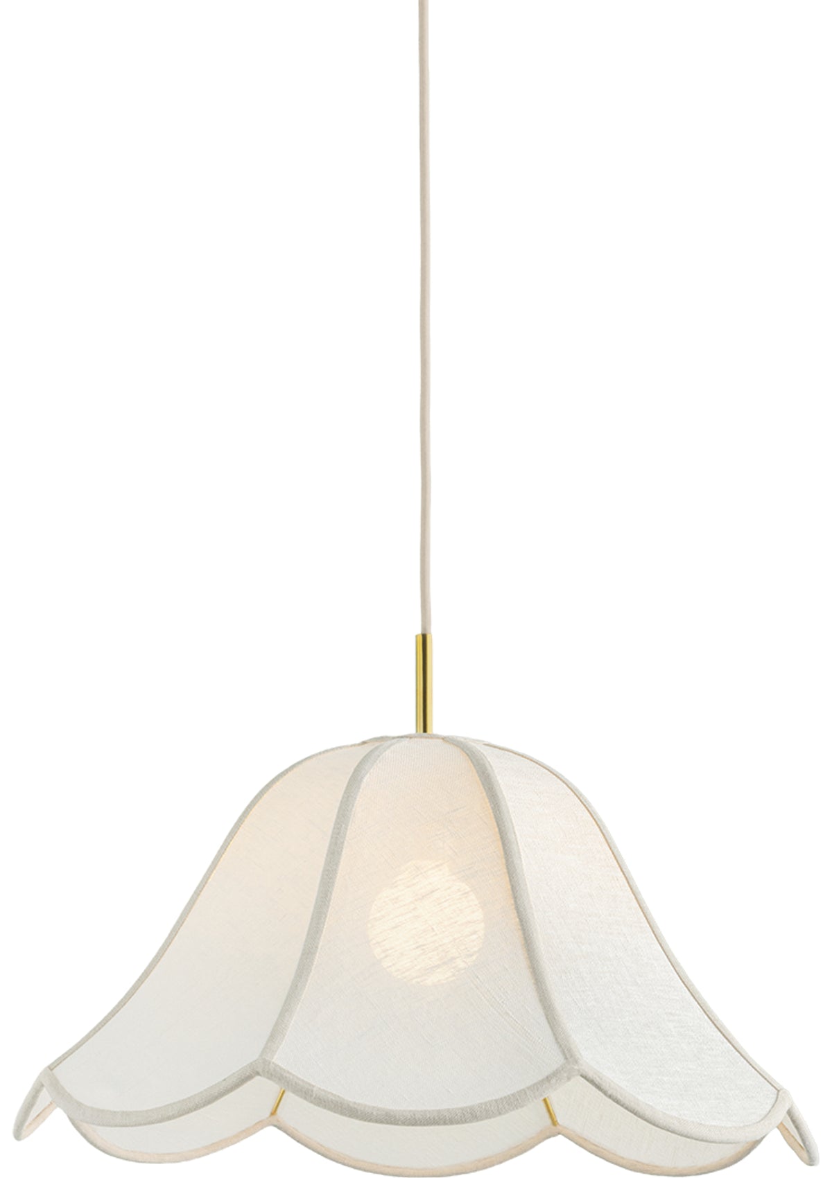Dara Pendant – 22" W in Aged Brass