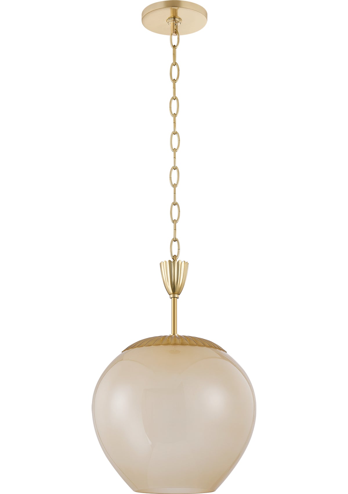 Gilda Pendant – 11" W in Aged Brass
