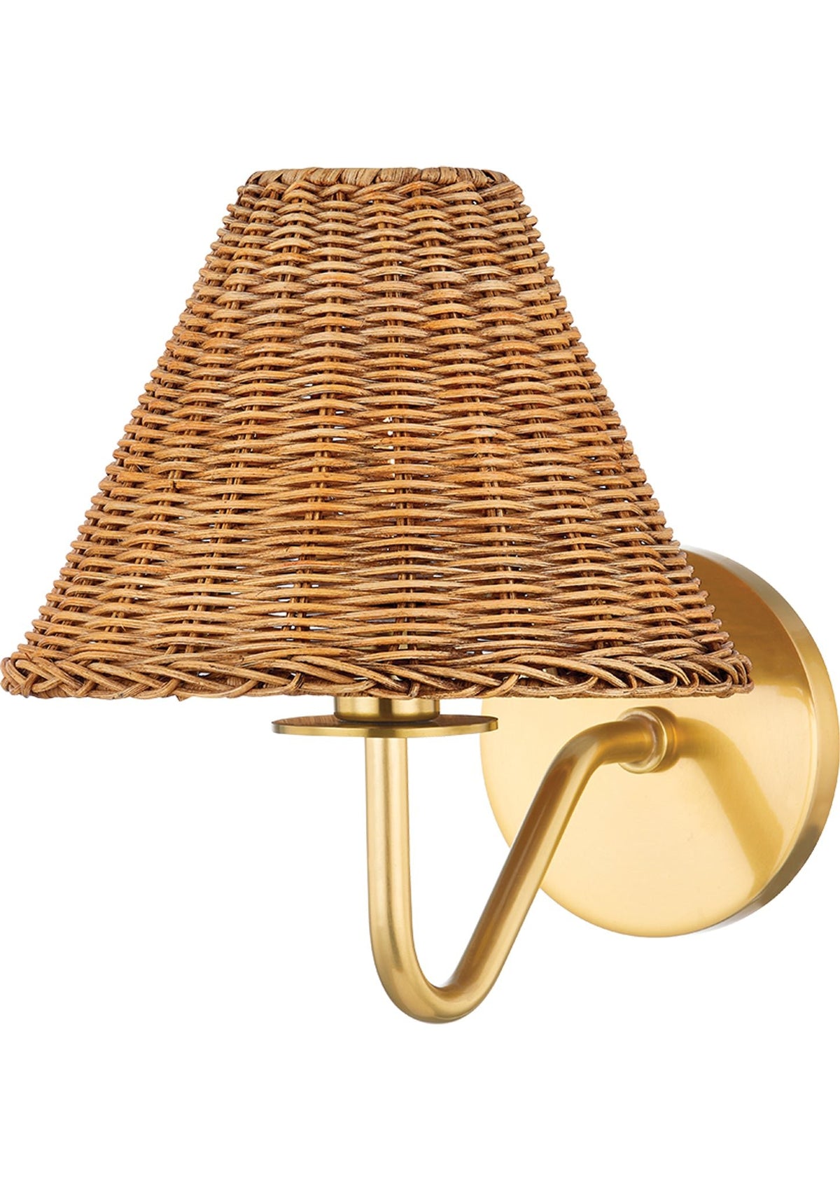 Issa Wall Sconce in Aged Brass