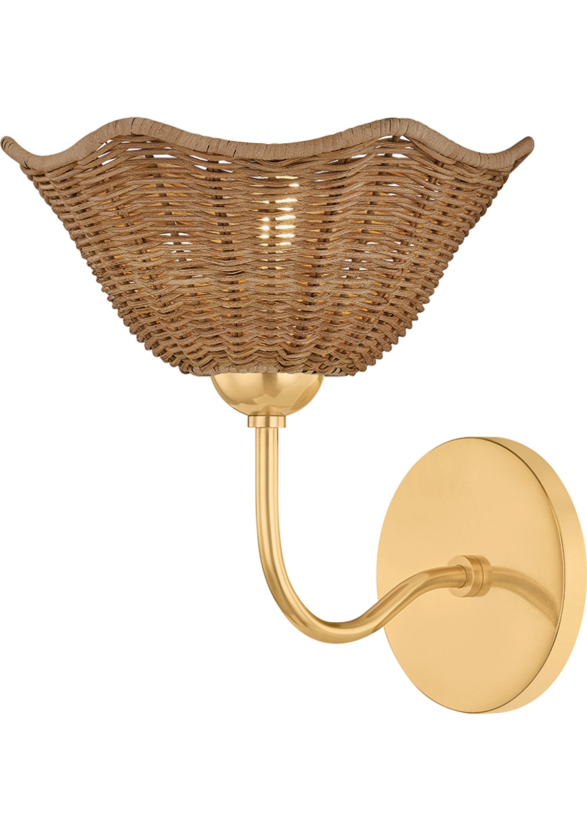 Kehlani Wall Sconce in Aged Brass