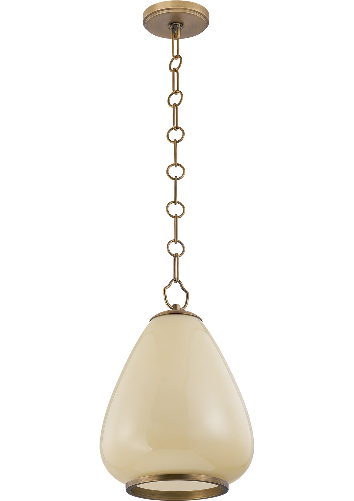 Maliah Pendant – 10" W in Patina Brass