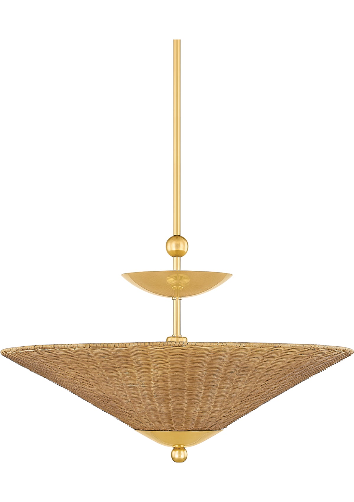 Perilla Pendant in Aged Brass