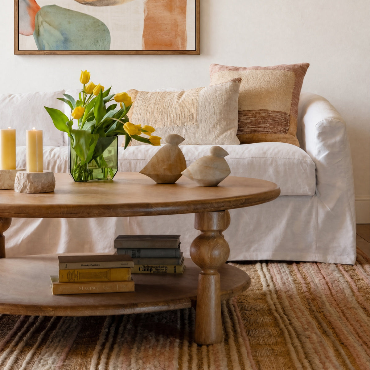 Nethan Coffee Table - Light Natural / 48" Square