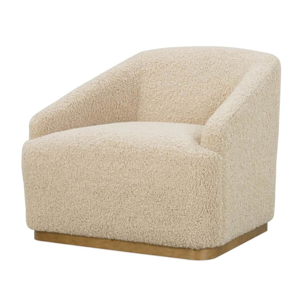 Neutral Boucle Bernie Swivel Chair