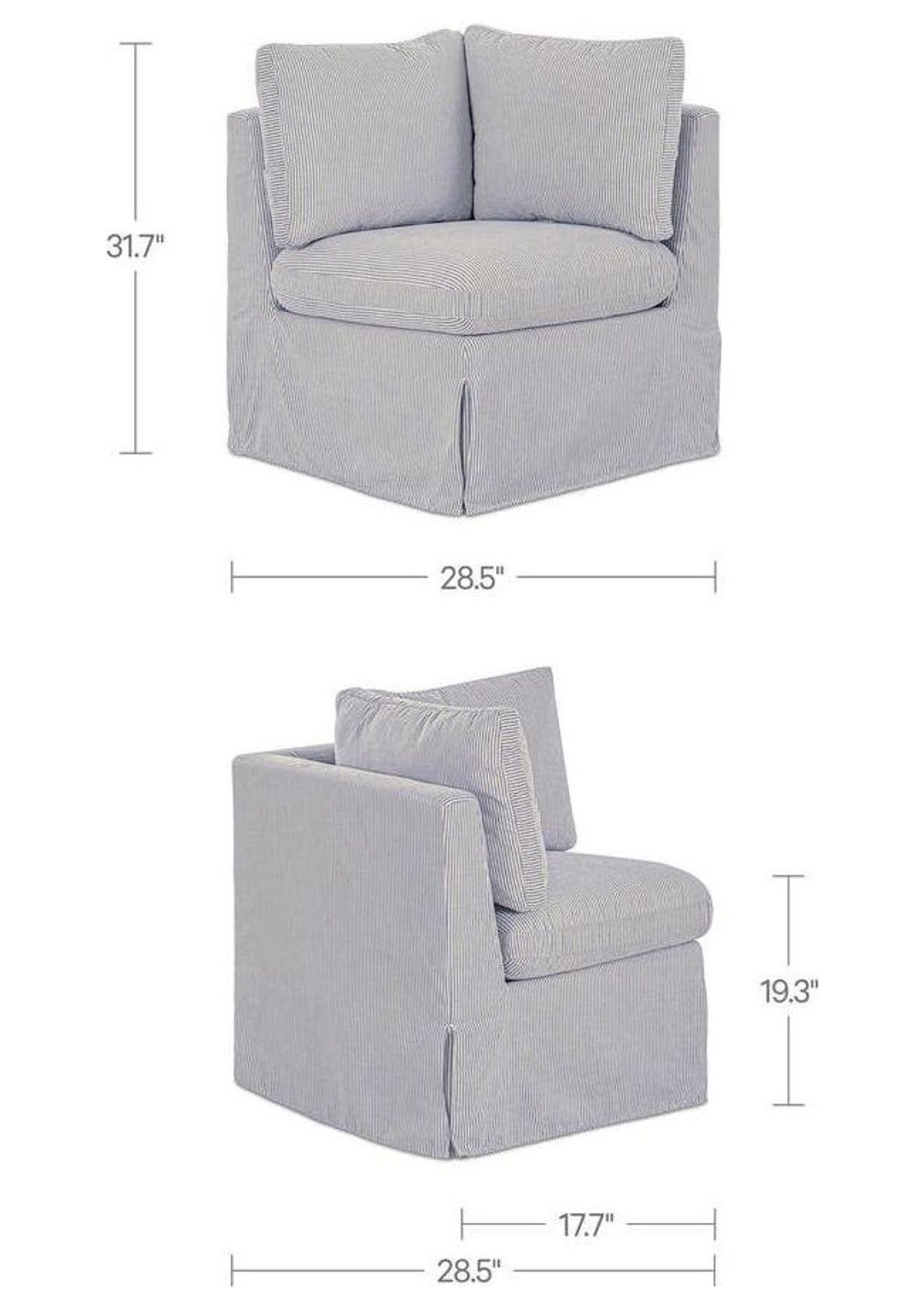Fable Slipcover Dining Corner Chair