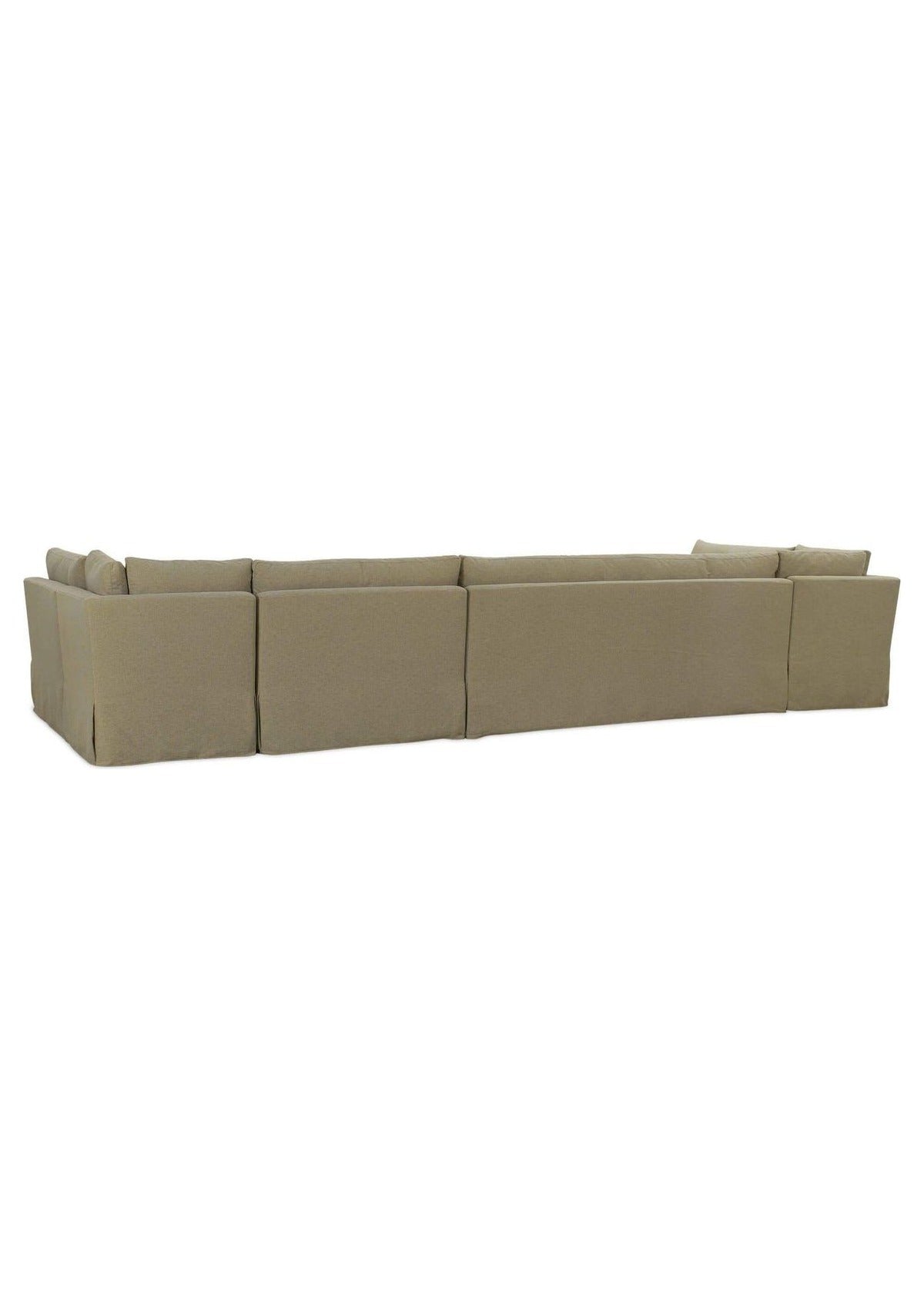Fable Slipcover Dining Banquette U-Shape 168" - Olive