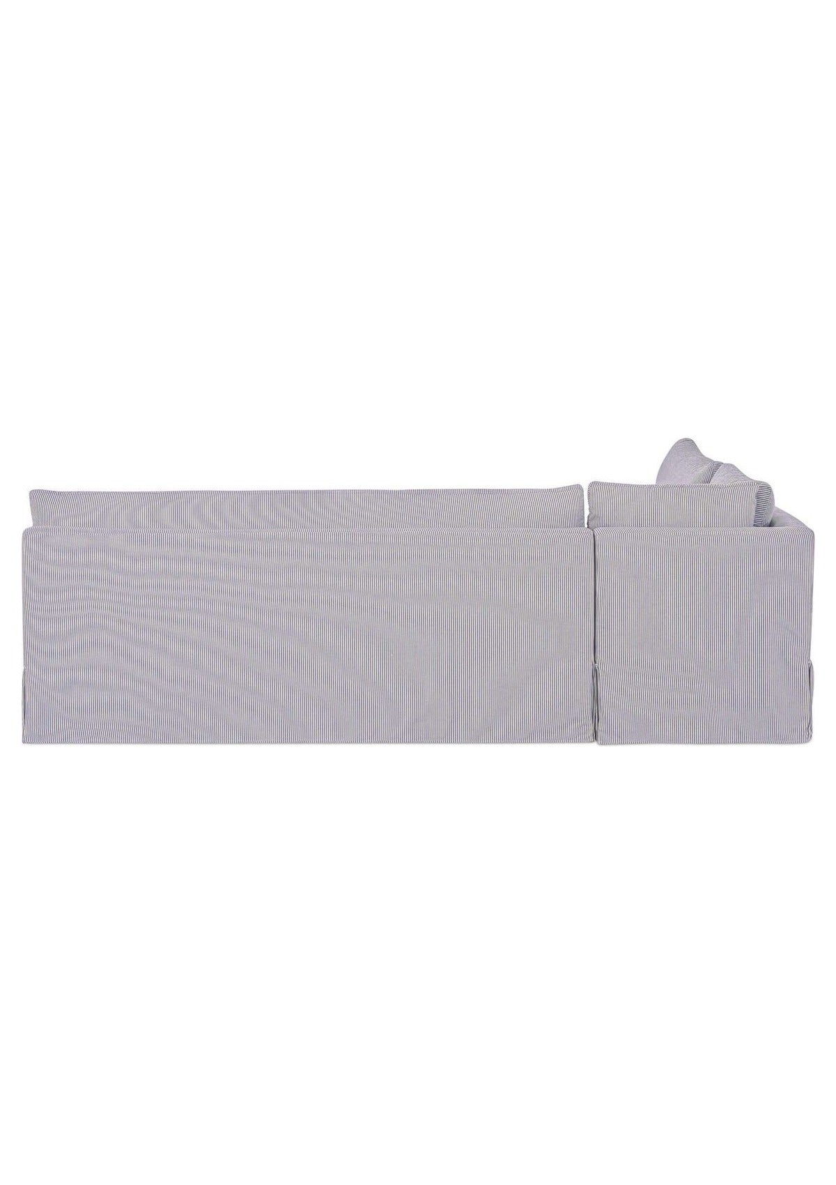 Fable Slipcover Dining Banquette L-Shape 100.5" - Navy Stripe