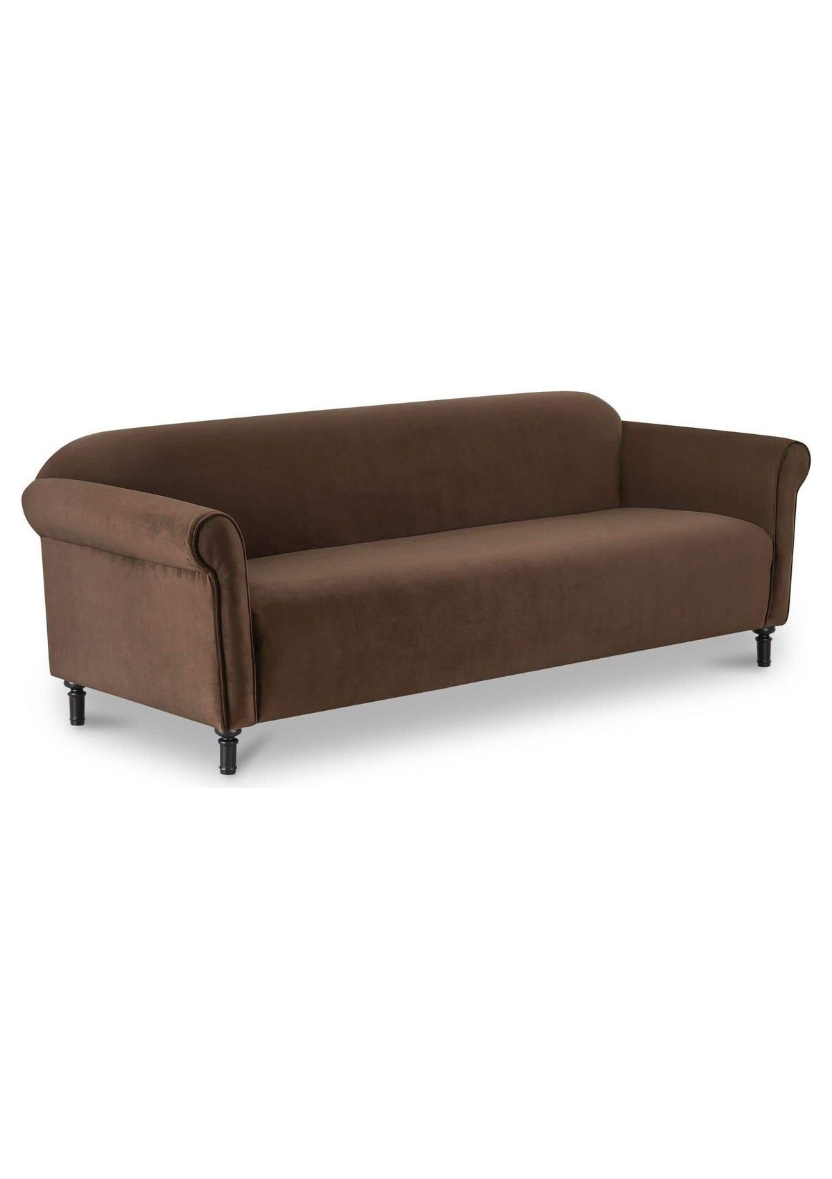 Harmony Sofa - Dark Brown Faux Mohair