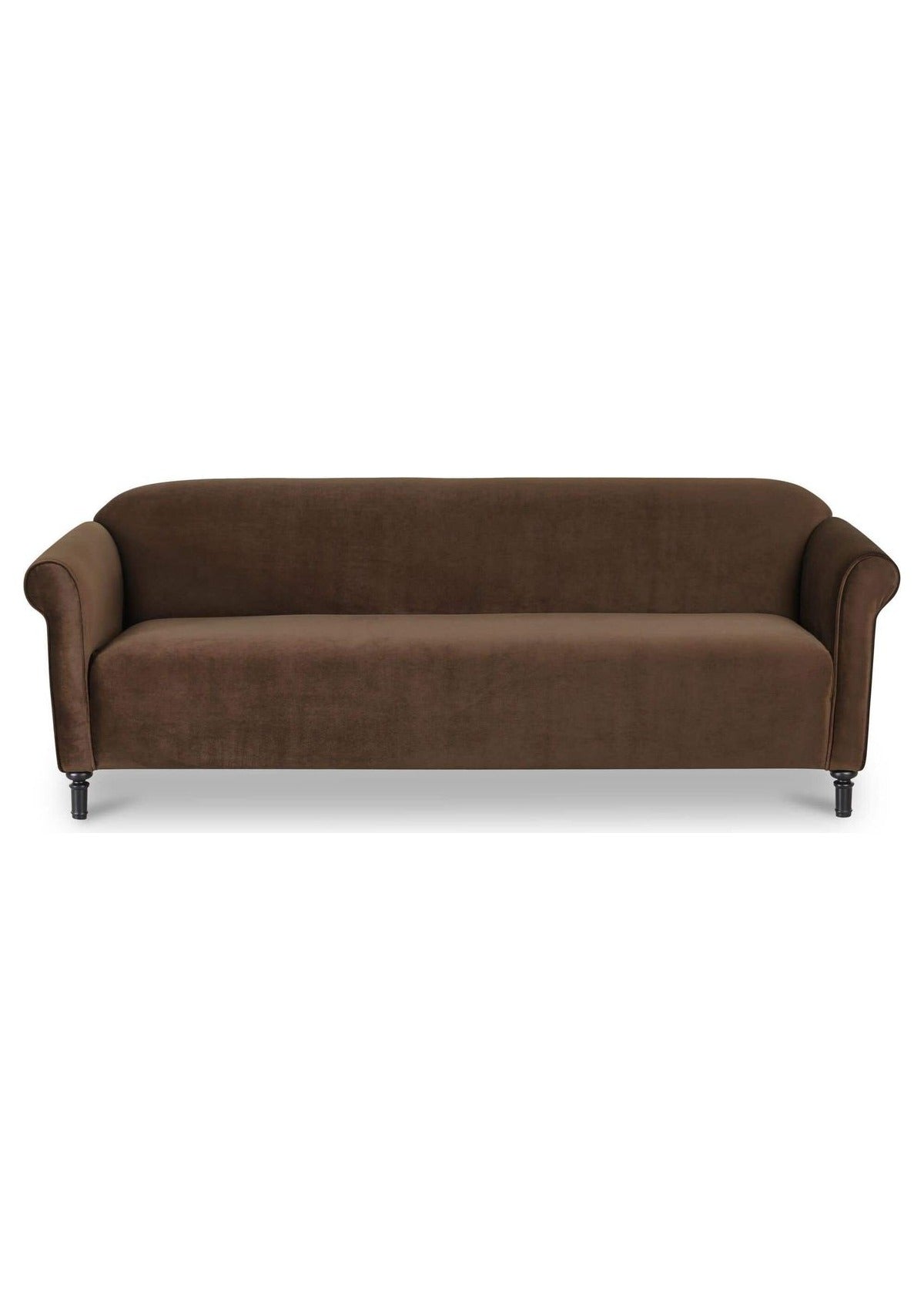 Harmony Sofa - Dark Brown Faux Mohair