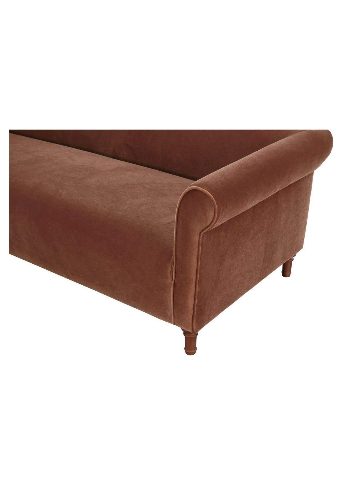 Harmony Sofa - Brick Red Faux Mohair