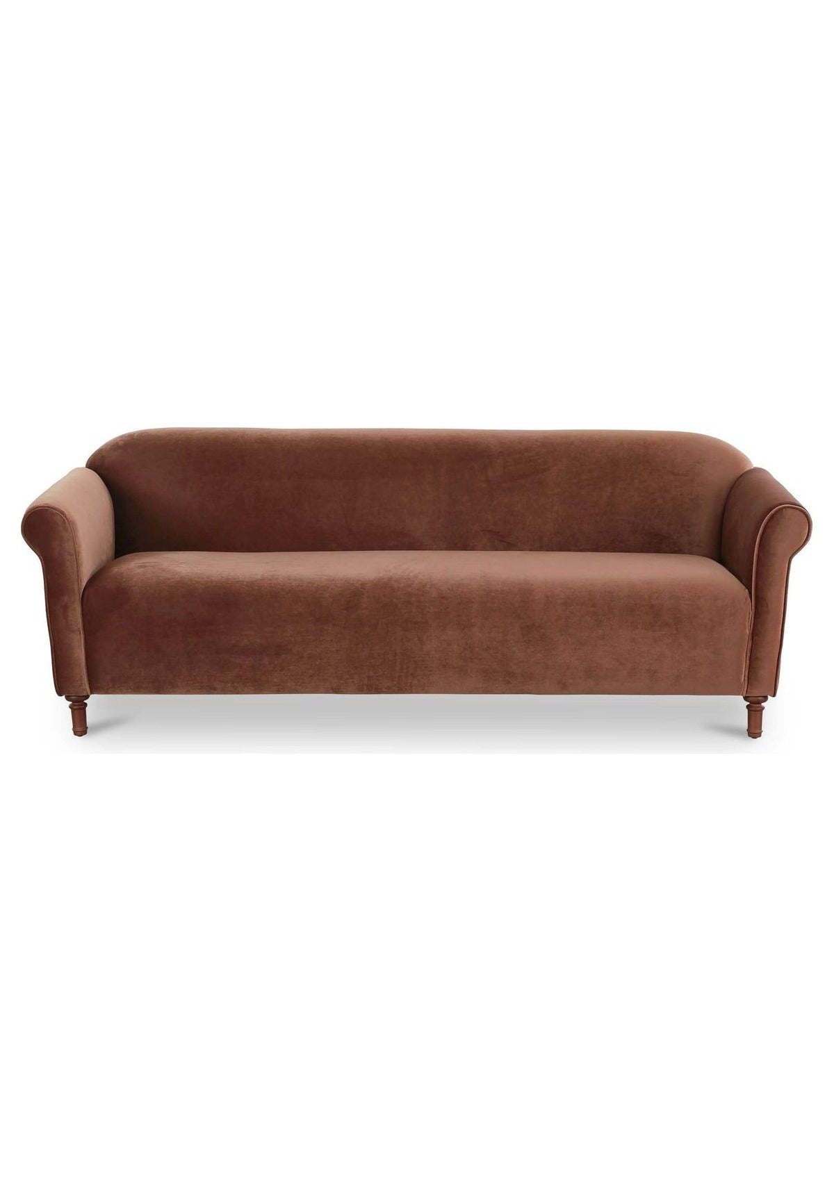 Harmony Sofa - Brick Red Faux Mohair