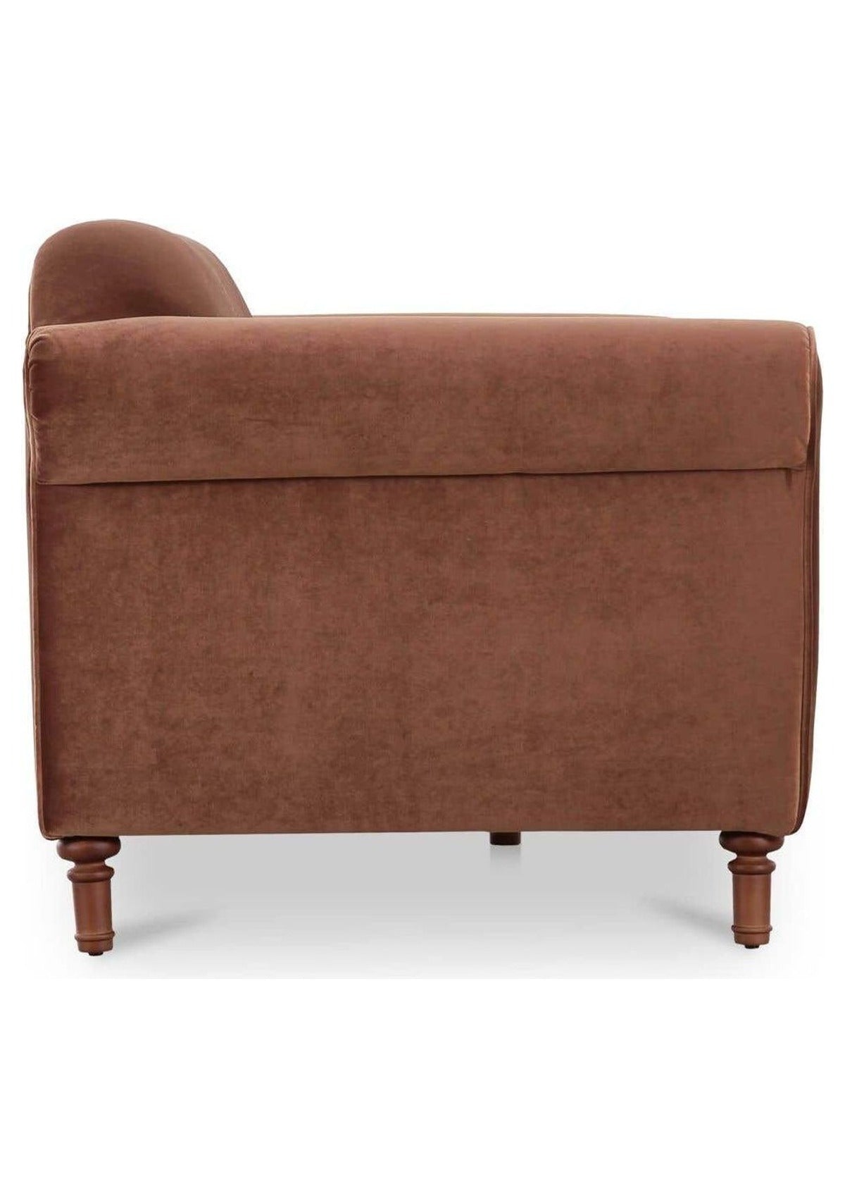 Harmony Sofa - Brick Red Faux Mohair