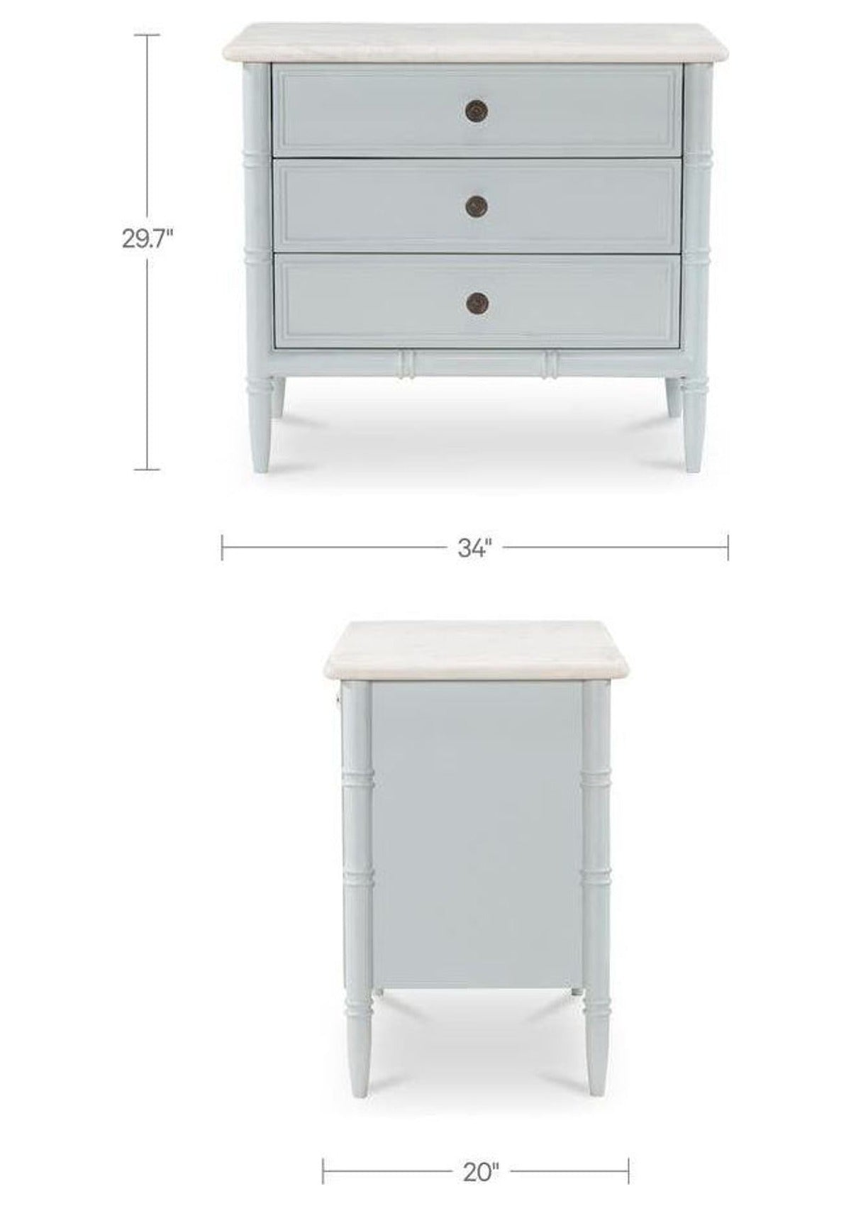 Eleanor Nightstand - Light Blue