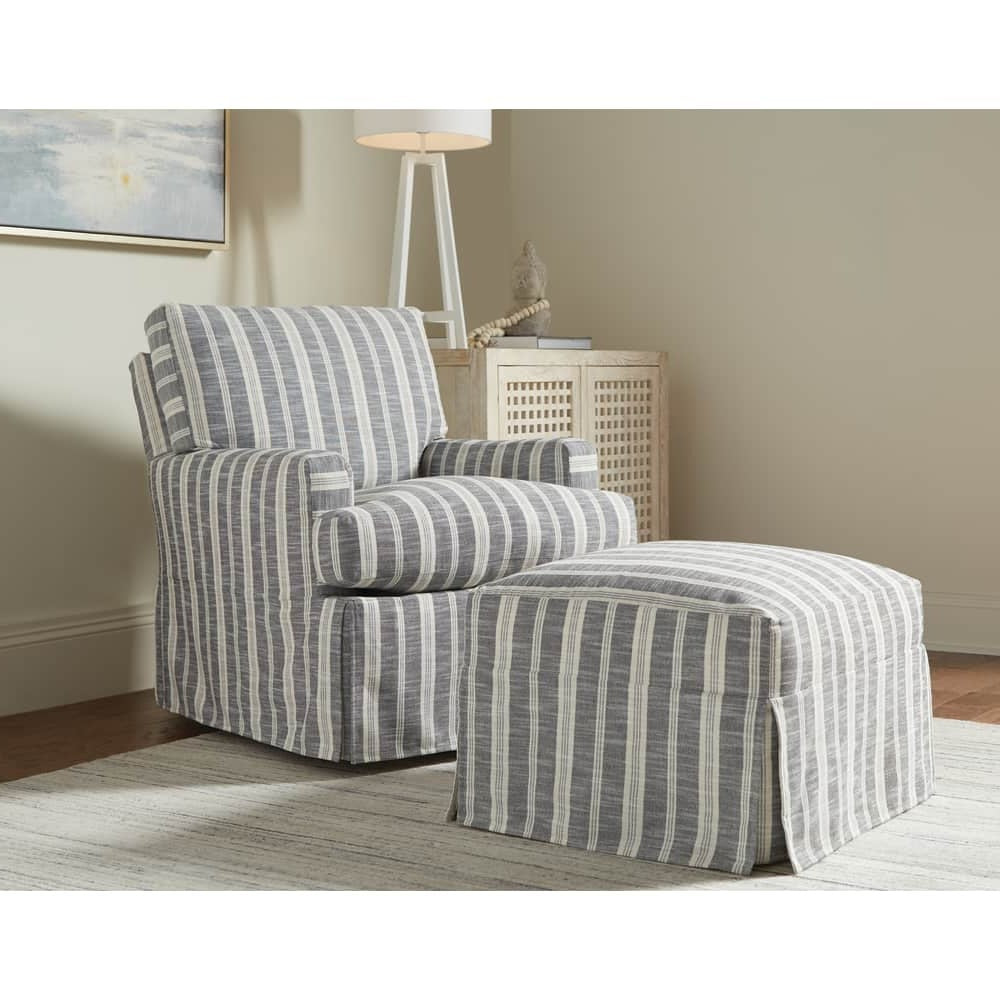 Sadie Slipcovered Swivel Glider